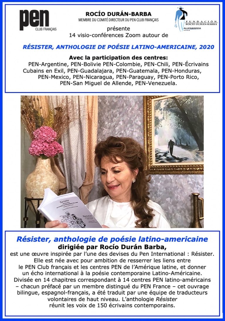 « Résister, Anthologie de poésie latino-américaine »  Pen Club & Rocio Duran-Barba
