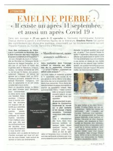 Emeline Pierre : VINGT ANS APRÈS LE 11 SEPTEMBRE, « France-Antilles »