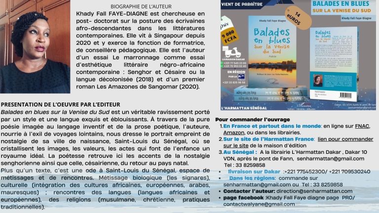 Nos écrivaines à l’affiche | Khady-Fall Diagne : Balades en blues sur la Venise du Sud