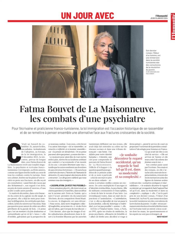 Nos écrivaines à l’affiche | Fatma Bouvet de La Maisonneuve : les combats d’une psychiatre