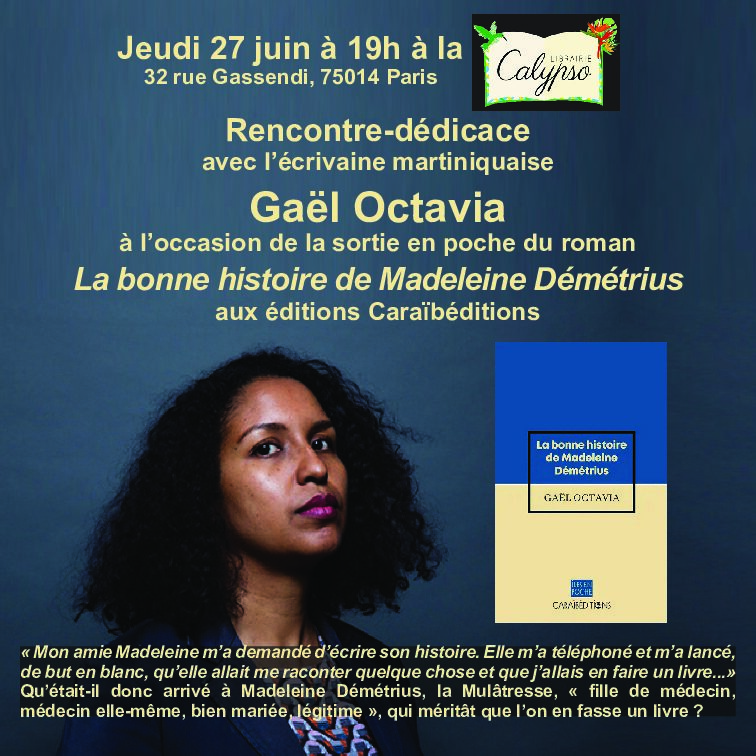 Flyer rencontre dédicace avec Gaël Octavia le 27 juin