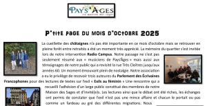 Mémoire et exil : un automne de partage à la Maison des Sages